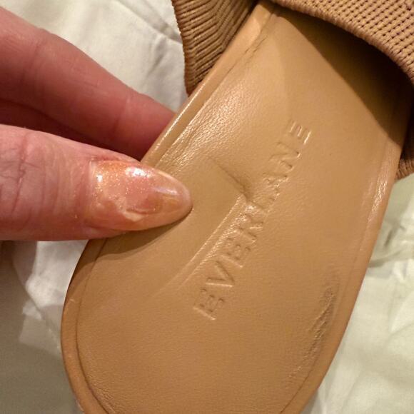 Everlane Glove Mule ReKnit Blush Tan Block Heel Sandal Size 8 Worn Once - Picture 9 of 10
